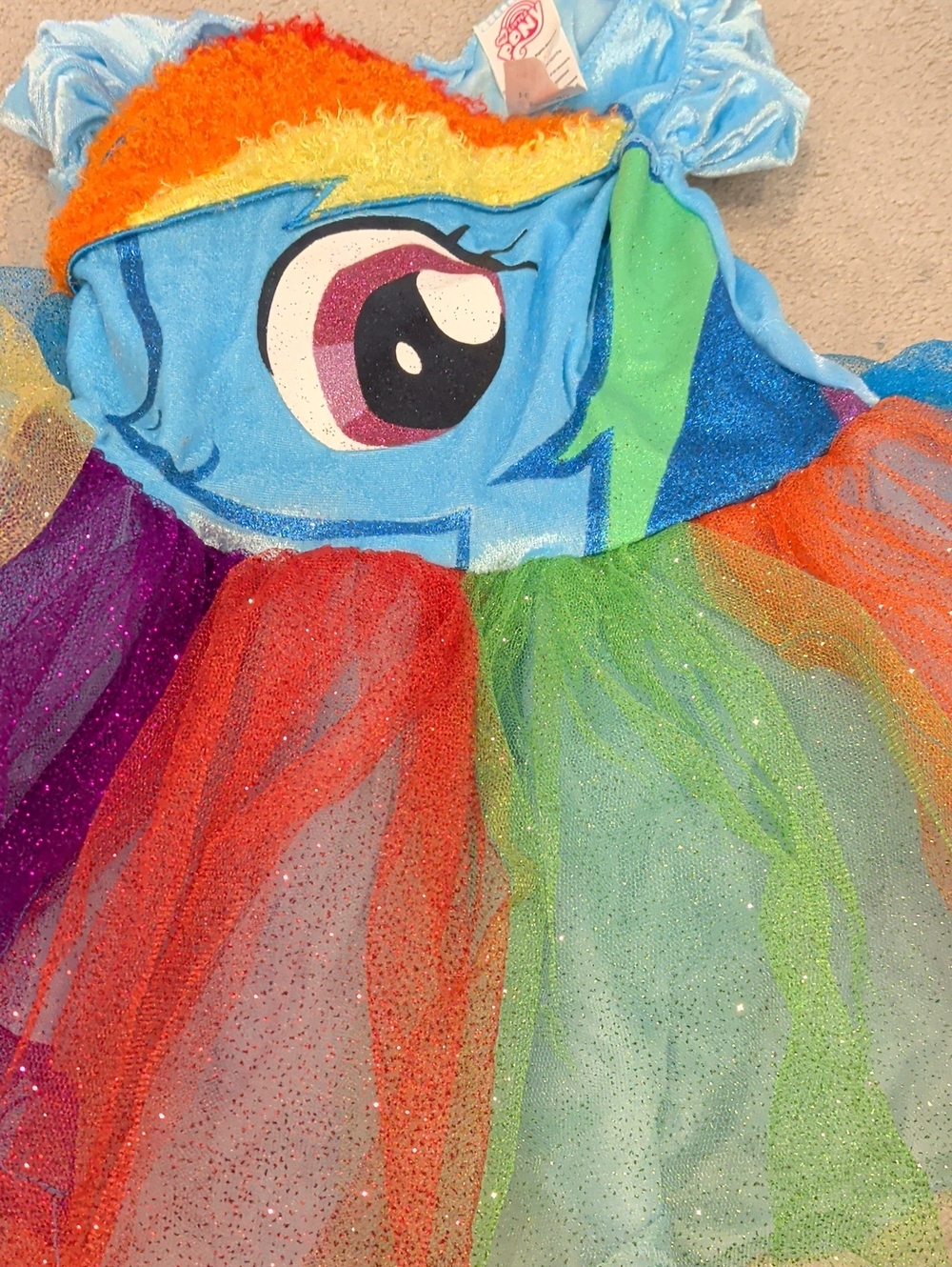 My Little Pony Rainbow Dash Blue & Rainbow Tulle Kids Costume Dress